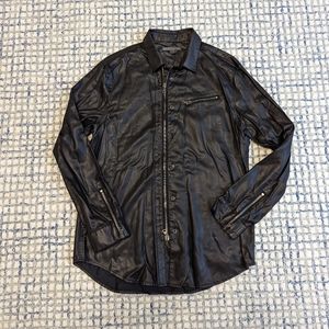 John Varvatos Faux leather shirt long sleeve S